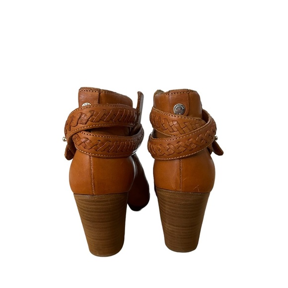 Rag & Bone brown camel Harrow braided belted ankle leather boots - Picture 9 of 11
